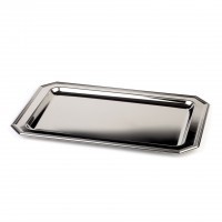 Serviertablett Aus Edelstahl 304 Mit Goldenem Tellerhalter – Rund, Ø 43 Cm, Spiegeloberfläche, Für Buffet & Restaurant